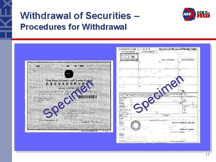 Withdrawal of Securities – Procedures for Withdrawal n e m i c e p
