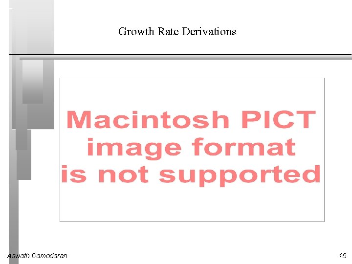 Growth Rate Derivations Aswath Damodaran 16 