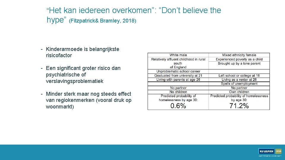 “Het kan iedereen overkomen”: “Don’t believe the hype” (Fitzpatrick& Bramley, 2018) - Kinderarmoede is