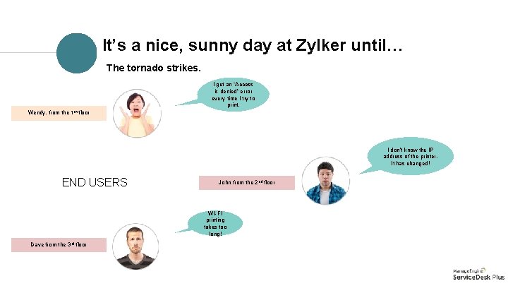 It’s a nice, sunny day at Zylker until… The tornado strikes. I get an It’s a nice, sunny day at Zylker until… The tornado strikes. I get an