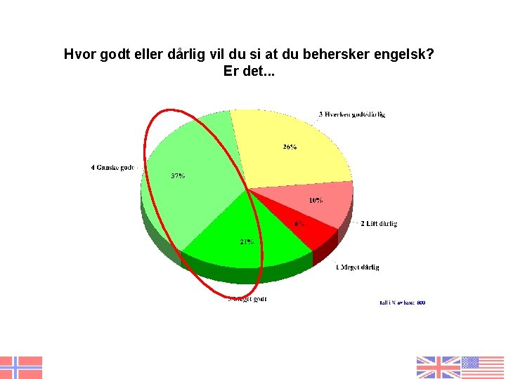 Hvor godt eller dårlig vil du si at du behersker engelsk? Er det. .