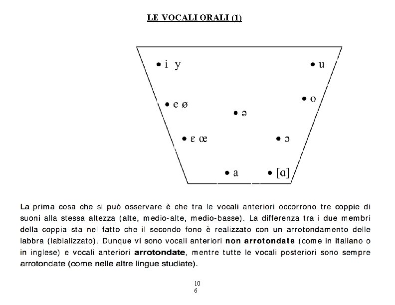 LE VOCALI ORALI (1) 10 6 