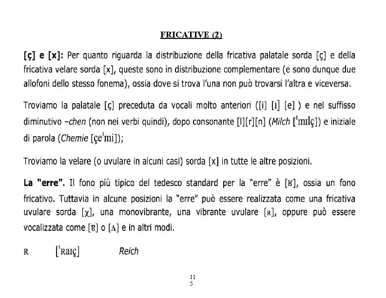 FRICATIVE (2) 11 5 