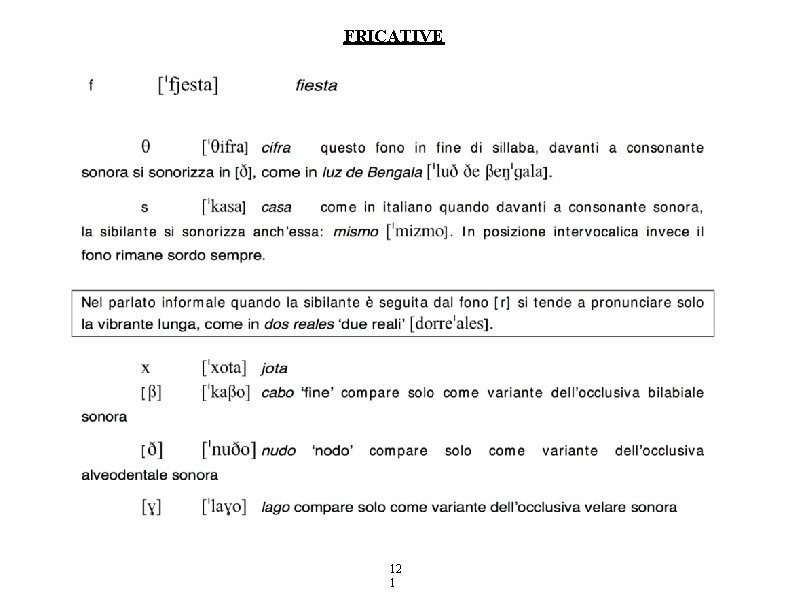 FRICATIVE 12 1 