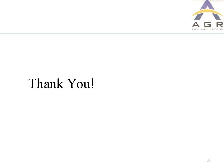 Thank You! 30 
