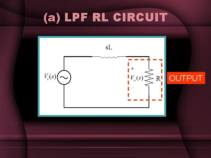 (a) LPF RL CIRCUIT OUTPUT (a) LPF RL CIRCUIT OUTPUT