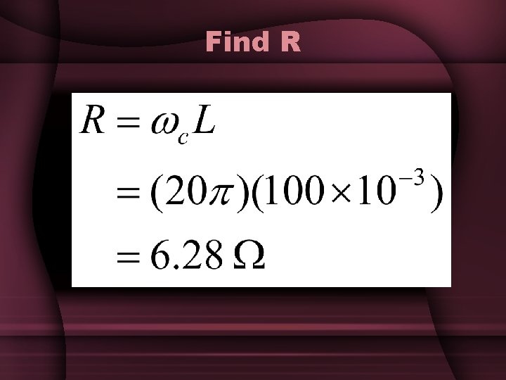Find R Find R