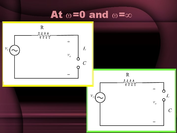 At =0 and = At =0 and =