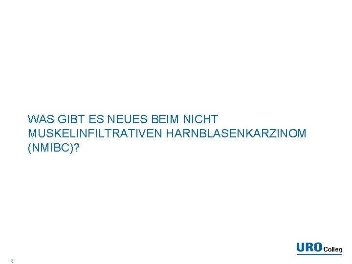 WAS GIBT ES NEUES BEIM NICHT MUSKELINFILTRATIVEN HARNBLASENKARZINOM (NMIBC)? 3 