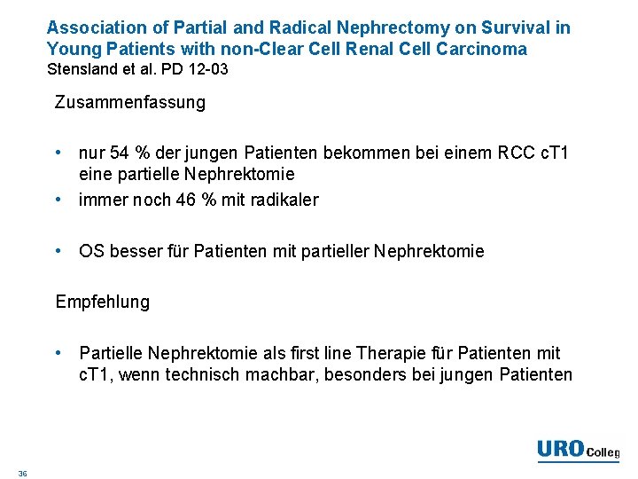 Association of Partial and Radical Nephrectomy on Survival in Young Patients with non-Clear Cell