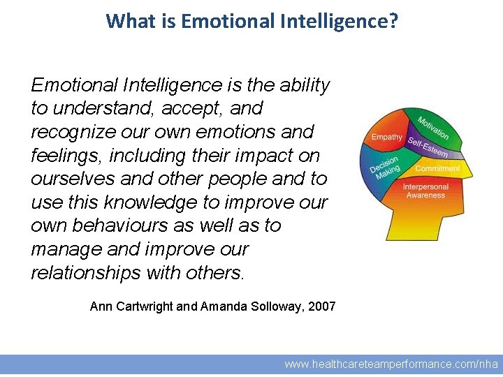 What is Emotional Intelligence? 5 Emotional Intelligence is the ability to understand, accept, and