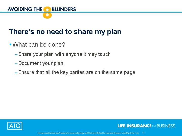 There’s no need to share my plan § What can be done? – Share