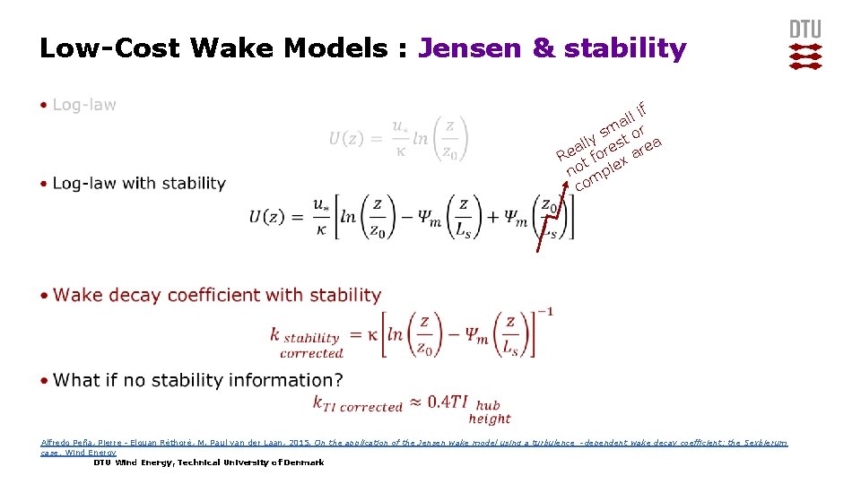 Low-Cost Wake Models : Jensen & stability • if l l a m r Low-Cost Wake Models : Jensen & stability • if l l a m r