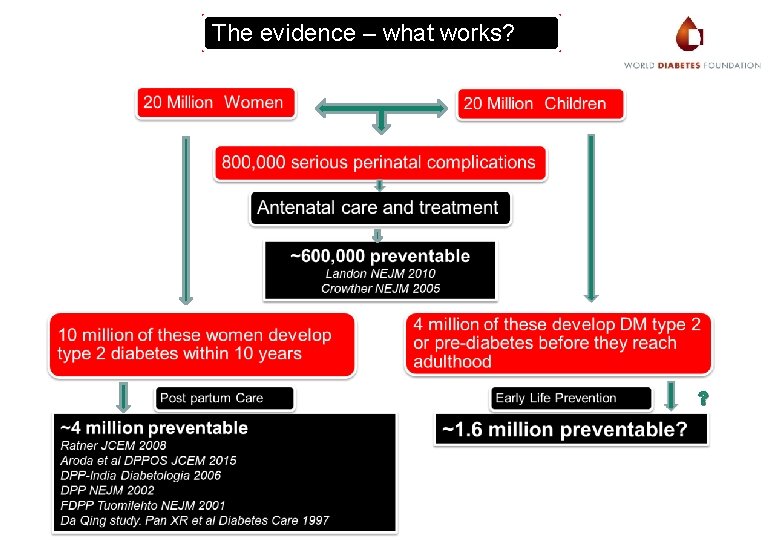 The evidence – what works? ? 