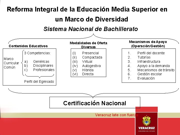 Reforma Integral de la Educación Media Superior en un Marco de Diversidad Sistema Nacional