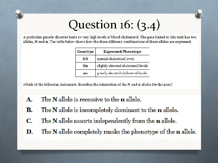 Question 16: (3. 4) 