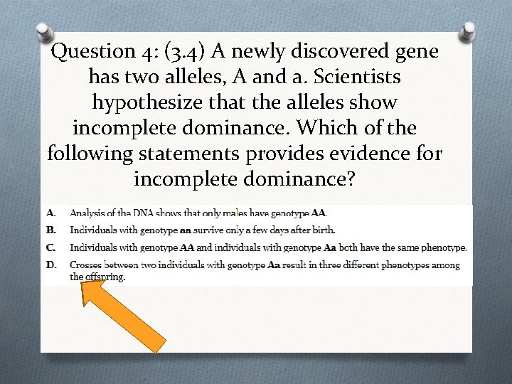 Question 4: (3. 4) A newly discovered gene has two alleles, A and a.