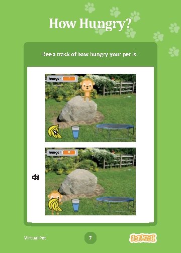 How Hungry? Keep track of how hungry your pet is. Virtual Pet 7 