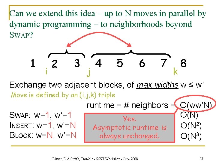 Can we extend this idea – up to N moves in parallel by dynamic