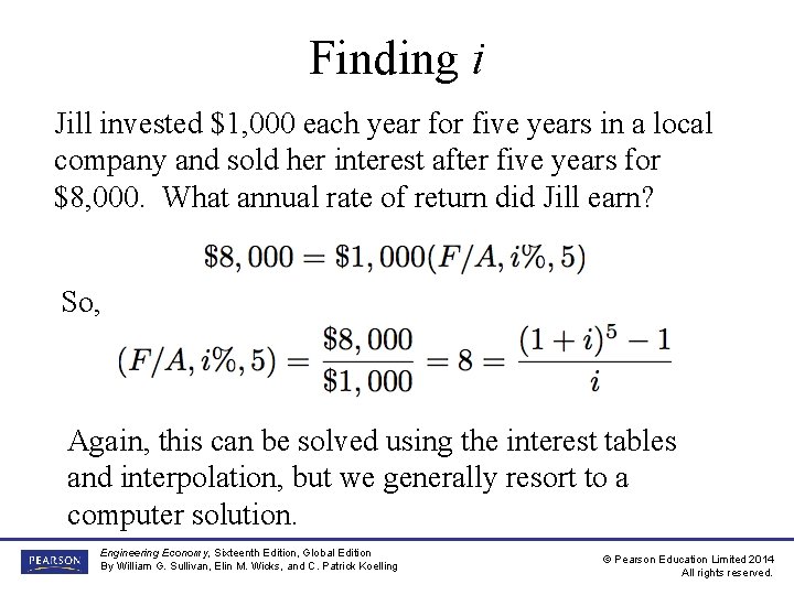 Finding i Jill invested $1, 000 each year for five years in a local