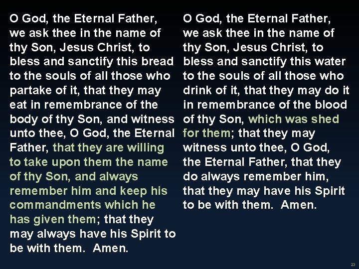 O God, the Eternal Father, we ask thee in the name of thy Son,