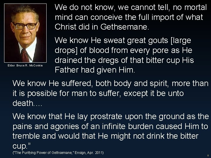 We do not know, we cannot tell, no mortal mind can conceive the full