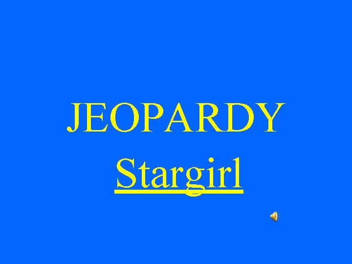 JEOPARDY Stargirl 