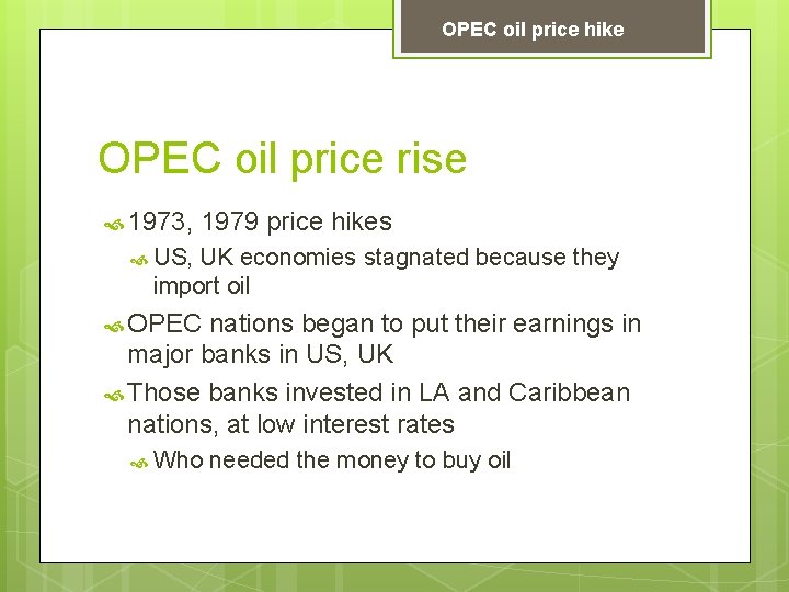 OPEC oil price hike OPEC oil price rise 1973, 1979 price hikes US, UK