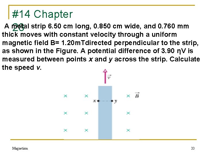 #14 Chapter A metal strip 6. 50 cm long, 0. 850 cm wide, and