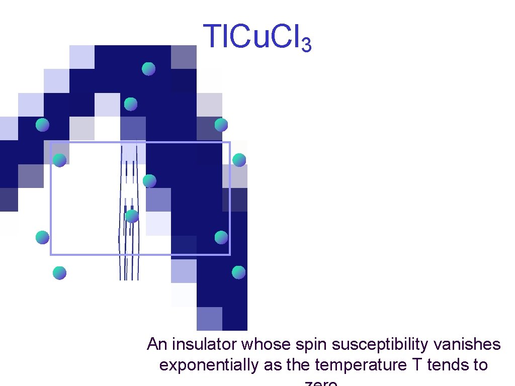 Tl. Cu. Cl 3 An insulator whose spin susceptibility vanishes exponentially as the temperature