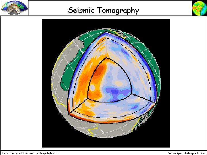 Seismic Tomography Seismology and the Earth’s Deep Interior Seismogram Interpretation Seismic Tomography Seismology and the Earth’s Deep Interior Seismogram Interpretation