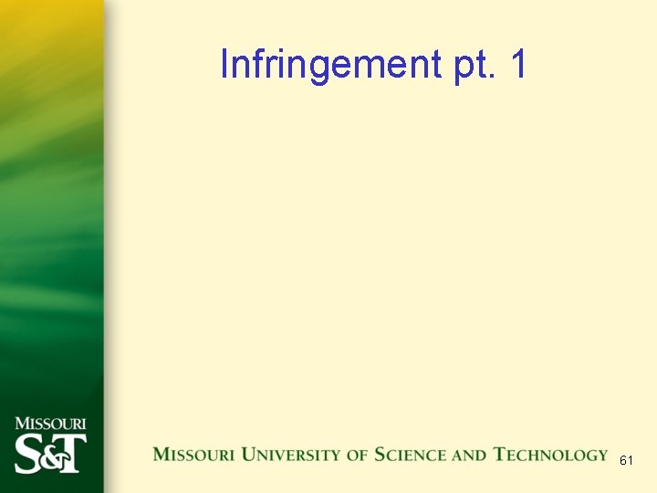 Infringement pt. 1 61 