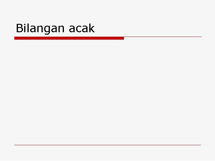 Bilangan acak 