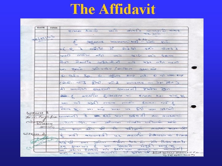 The Affidavit The Affidavit