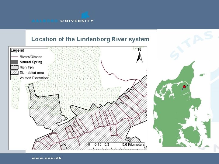 Location of the Lindenborg River system 