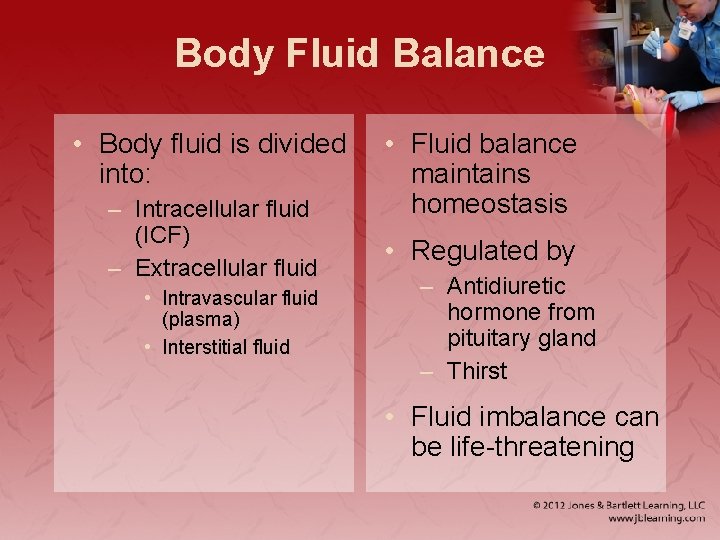 Body Fluid Balance • Body fluid is divided into: – Intracellular fluid (ICF) –
