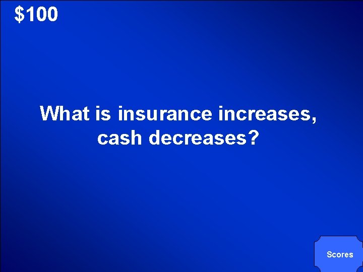 © Mark E. Damon - All Rights Reserved $100 What is insurance increases, cash