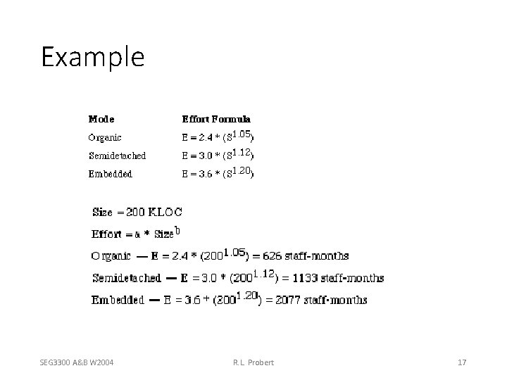 Example SEG 3300 A&B W 2004 R. L. Probert 17 