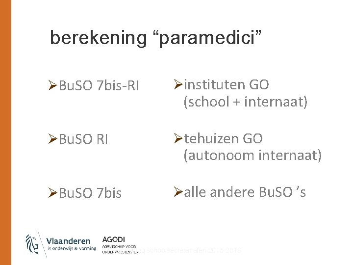berekening “paramedici” ØBu. SO 7 bis-RI Øinstituten GO ØBu. SO RI Øtehuizen GO ØBu.