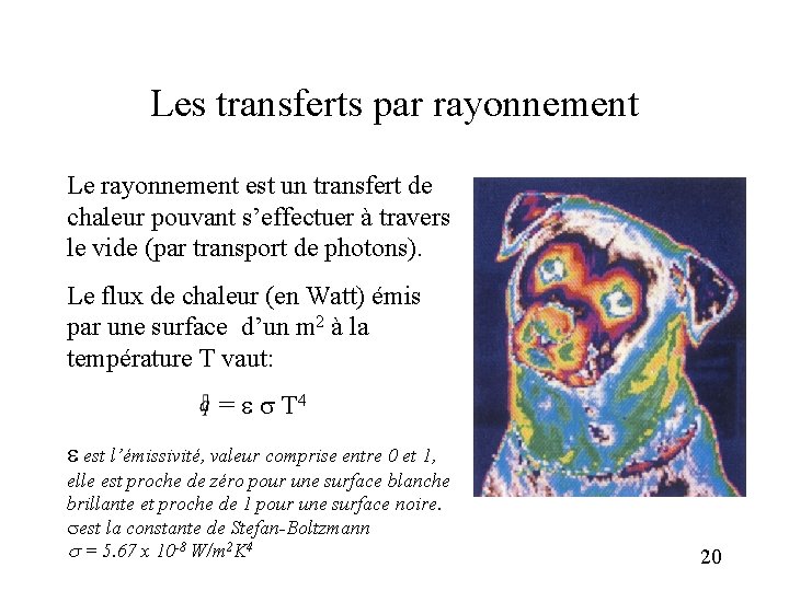 Les transferts par rayonnement Le rayonnement est un transfert de chaleur pouvant s’effectuer à