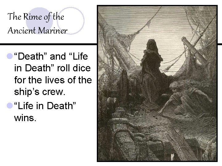 The Rime of the Ancient Mariner l “Death” and “Life in Death” roll dice