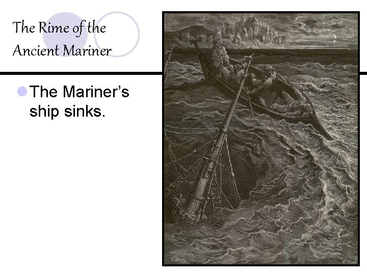 The Rime of the Ancient Mariner l The Mariner’s ship sinks. 