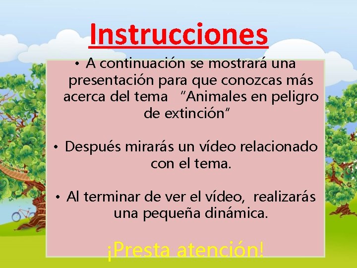 Instrucciones • A continuación se mostrará una presentación para que conozcas más acerca del Instrucciones • A continuación se mostrará una presentación para que conozcas más acerca del