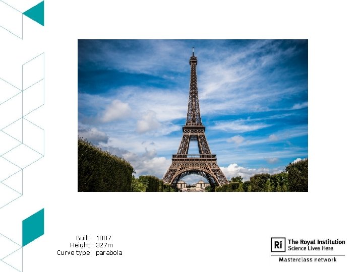 Built: 1887 Height: 327 m Curve type: parabola 