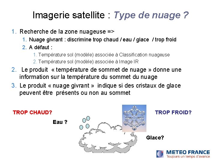 Imagerie satellite : Type de nuage ? 1. Recherche de la zone nuageuse => Imagerie satellite : Type de nuage ? 1. Recherche de la zone nuageuse =>