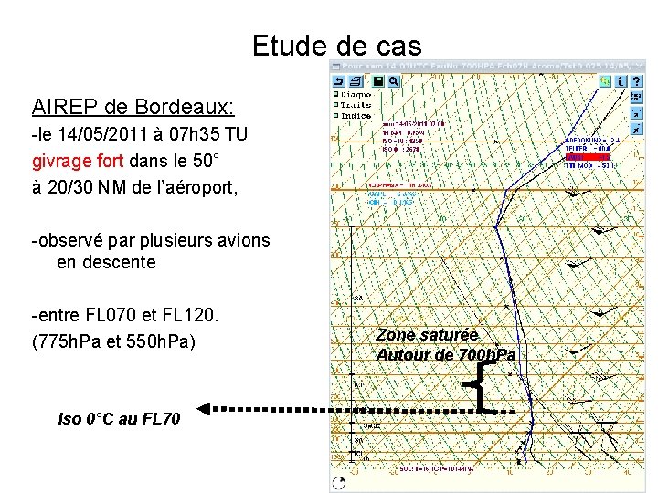 Etude de cas AIREP de Bordeaux: -le 14/05/2011 à 07 h 35 TU givrage Etude de cas AIREP de Bordeaux: -le 14/05/2011 à 07 h 35 TU givrage