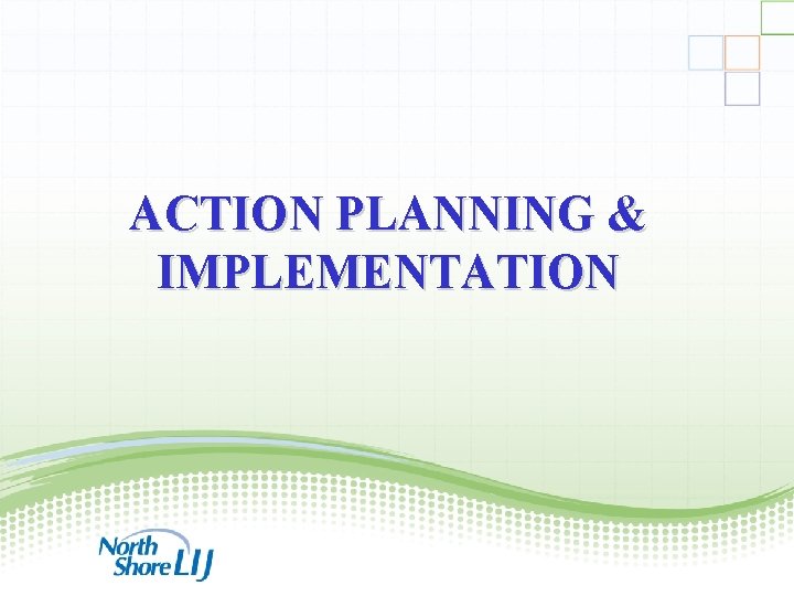 ACTION PLANNING & IMPLEMENTATION 13 