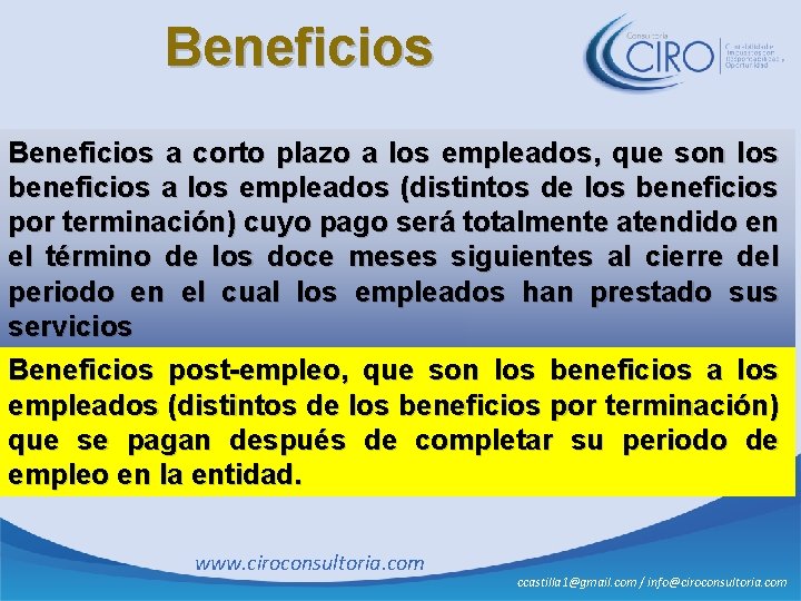  Beneficios a corto plazo a los empleados, que son los beneficios a los