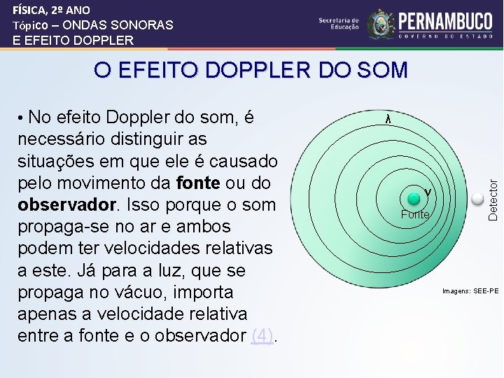 FÍSICA, 2º ANO Tópico – ONDAS SONORAS E EFEITO DOPPLER O EFEITO DOPPLER DO