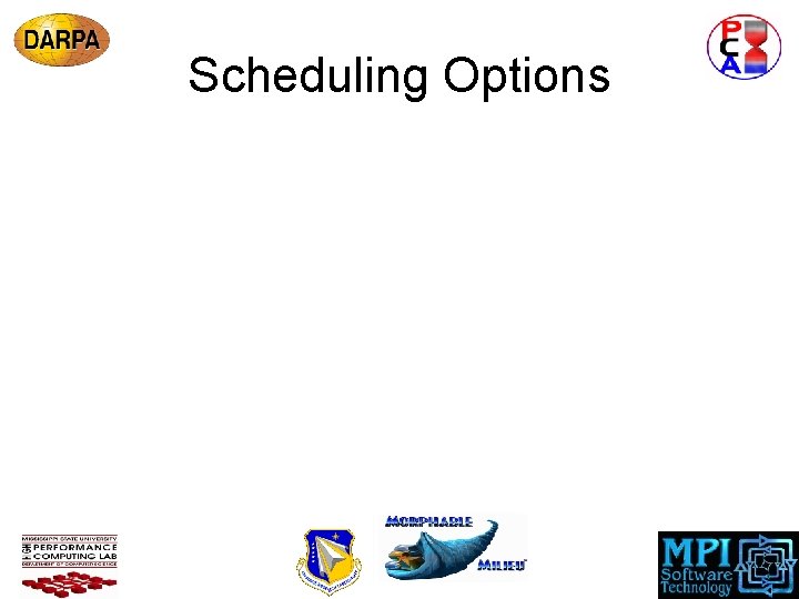 Scheduling Options 